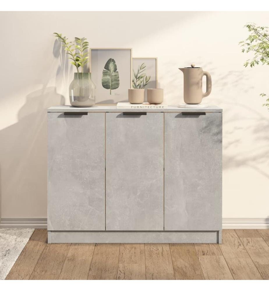 Sideboard Betongrau 90,5x30x70 cm Holzwerkstoff
