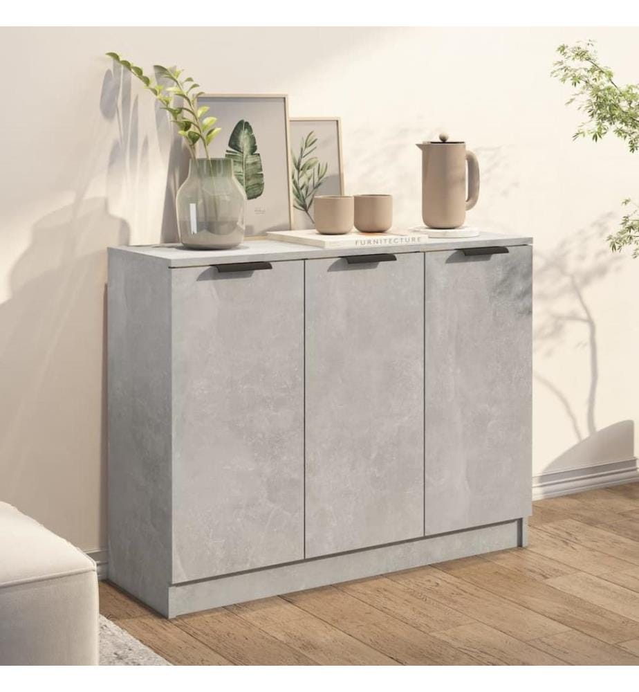Sideboard Betongrau 90,5x30x70 cm Holzwerkstoff
