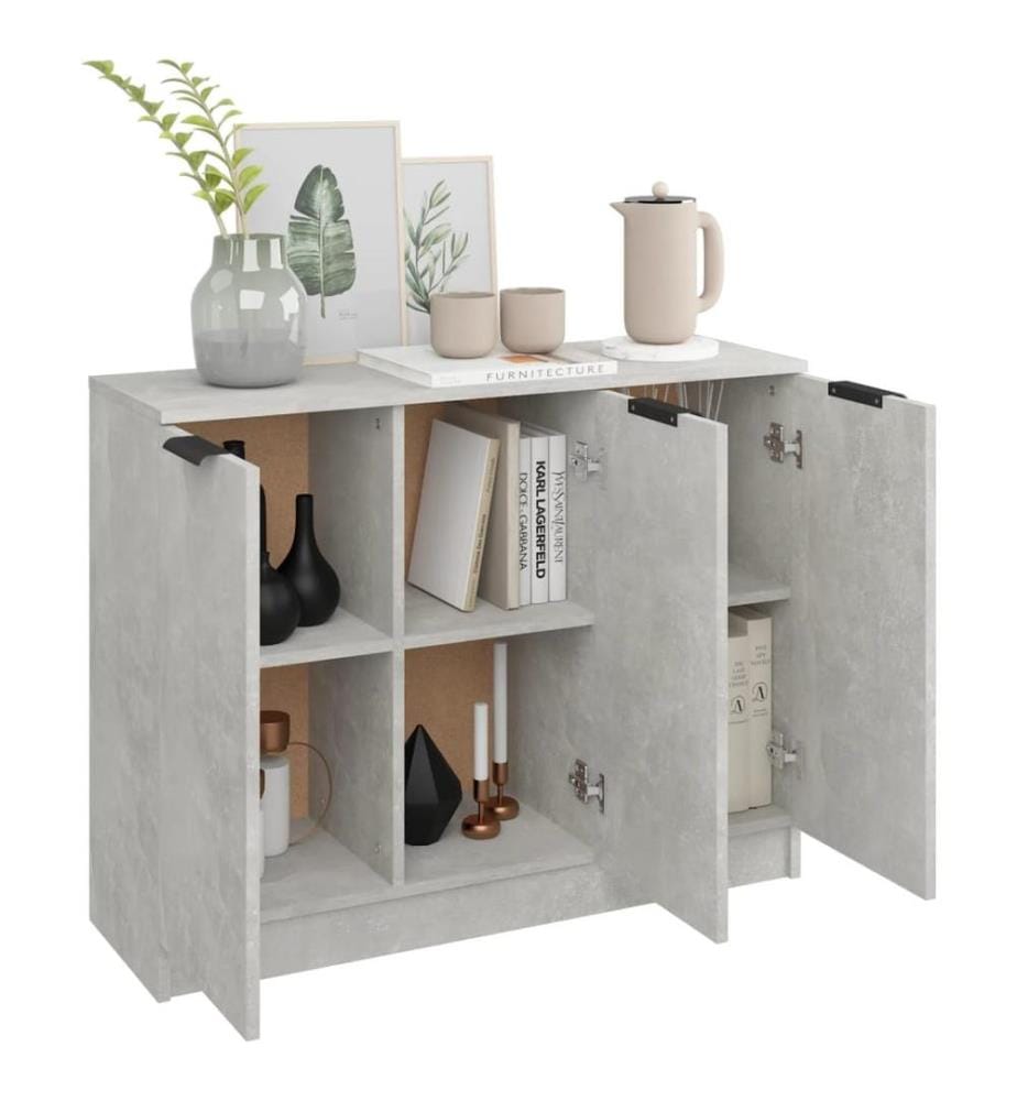 Sideboard Betongrau 90,5x30x70 cm Holzwerkstoff