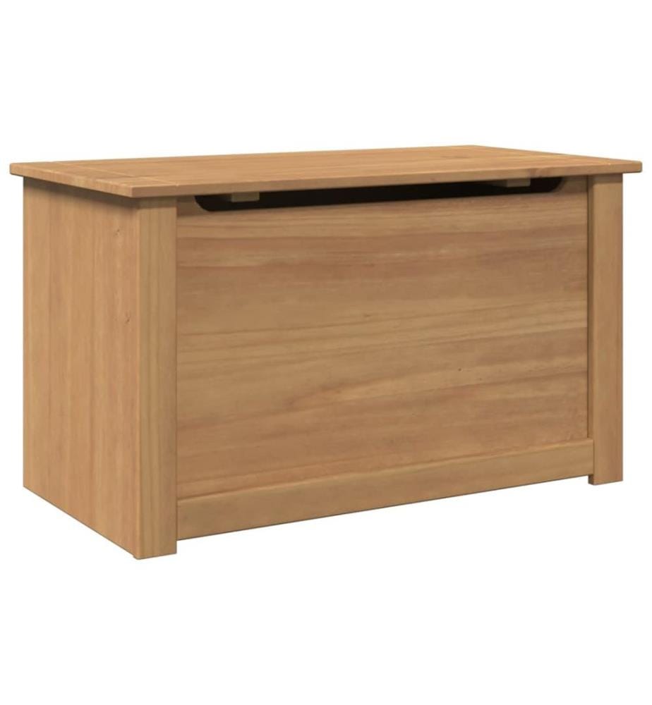 Coffre de rangement avec couvercle Panama bois massif de pin