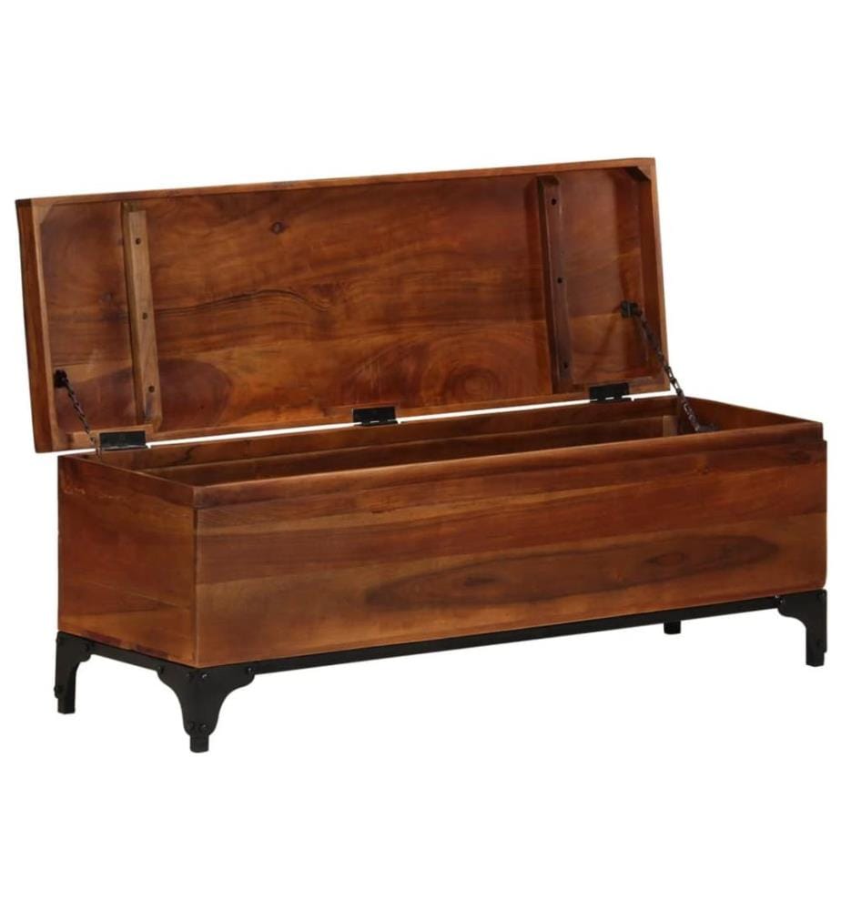 Coffre de rangement 110x35x41 cm Bois d'acacia solide