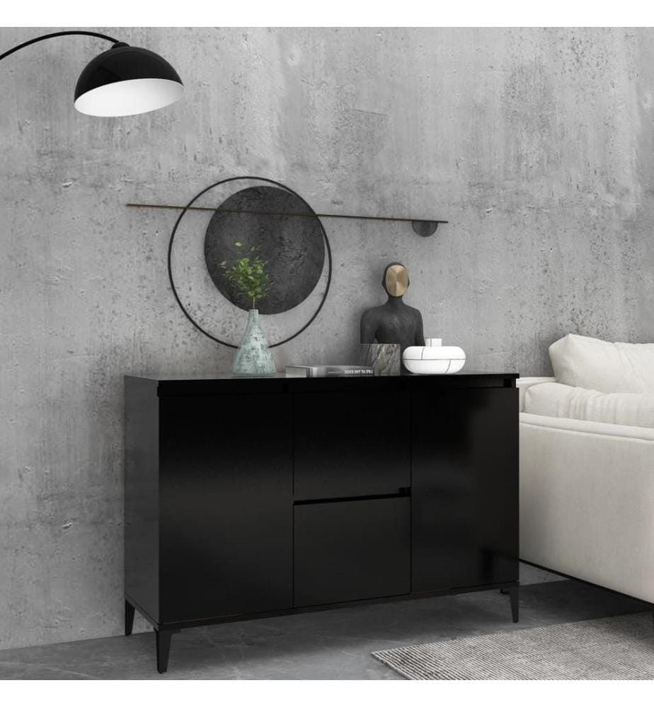 Sideboard Schwarz 102x35x70 cm Holzwerkstoff