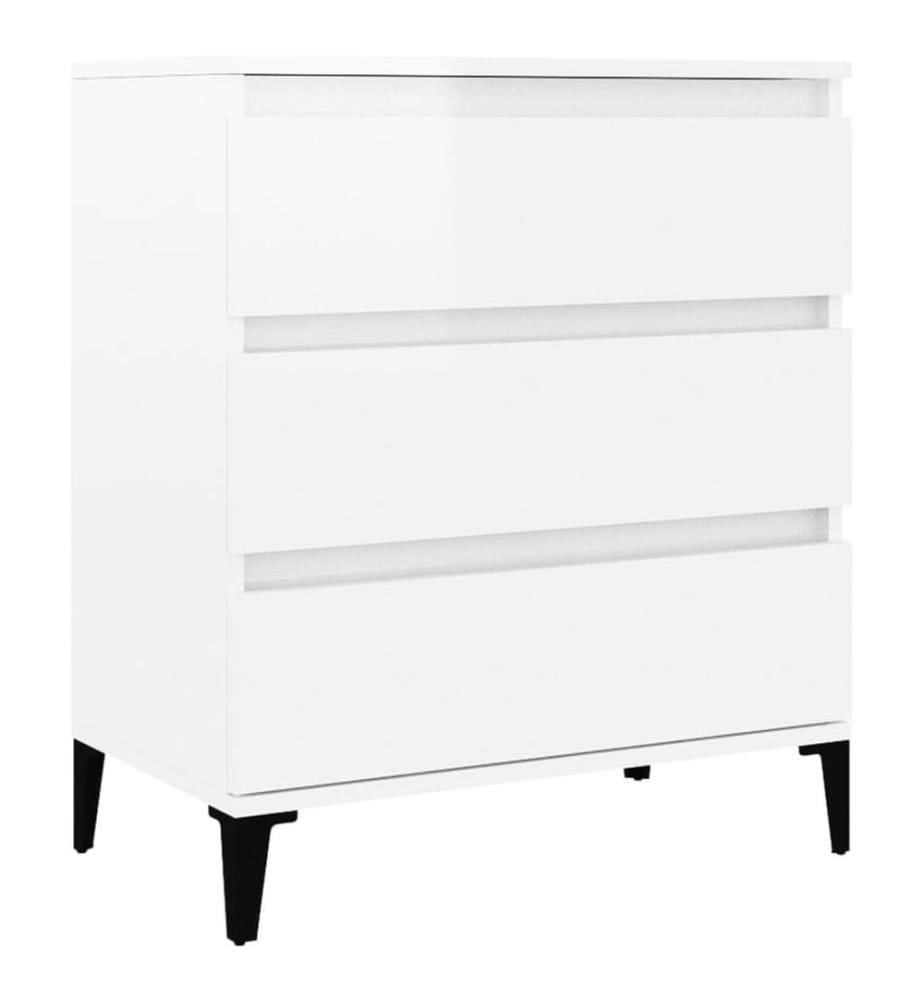 Sideboard Hochglanz-Weiss 60x35x70 cm Holzwerkstoff