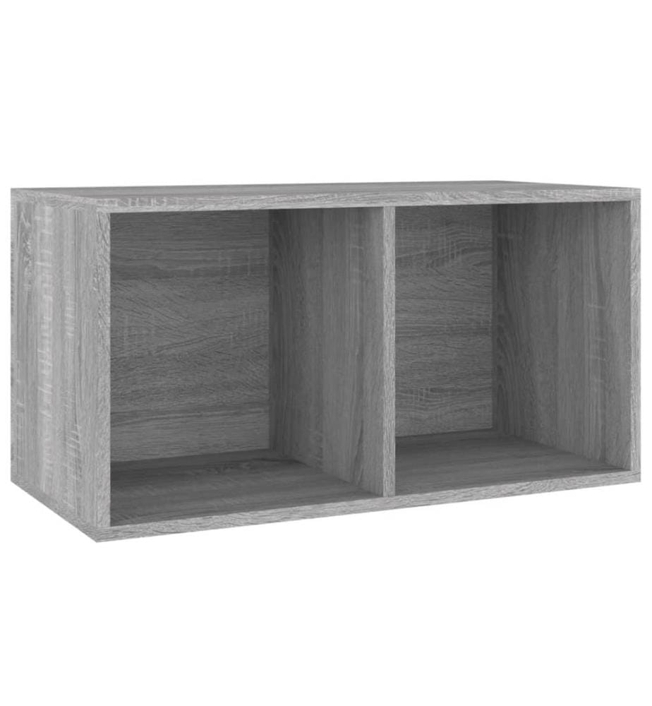Boîte de rangement à disques vinyle Sonoma gris 71x34x36 cm