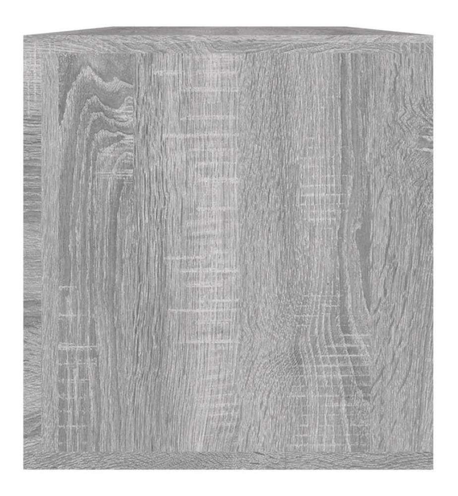 Boîte de rangement à disques vinyle Sonoma gris 71x34x36 cm