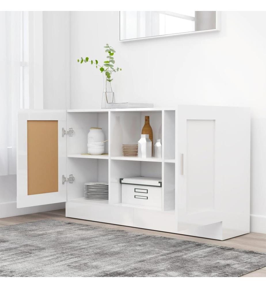 Sideboard Hochglanz-Weiss 120x30,5x70 cm Holzwerkstoff