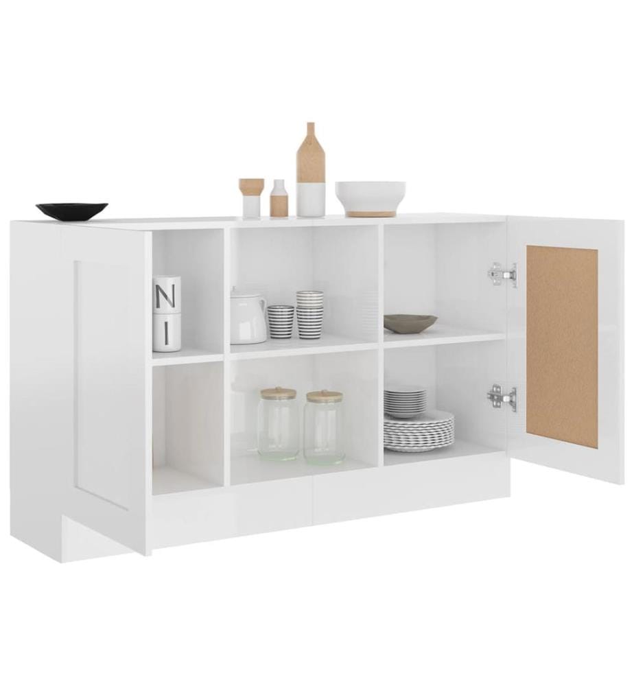 Sideboard Hochglanz-Weiss 120x30,5x70 cm Holzwerkstoff