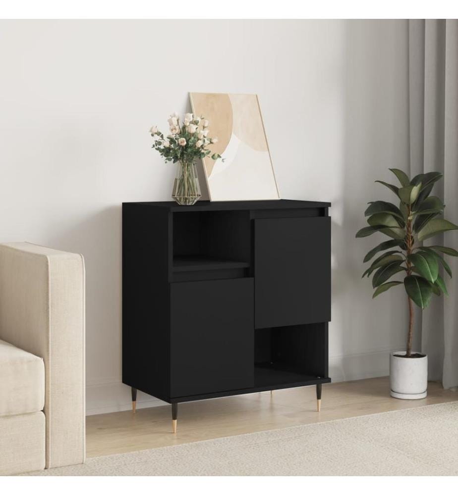 Sideboard Schwarz 60x35x70 cm Holzwerkstoff