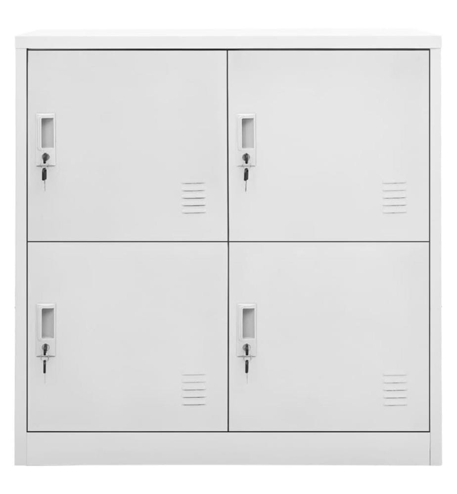 Schliessfachschrank Hellgrau 90x45x92,5 cm Stahl