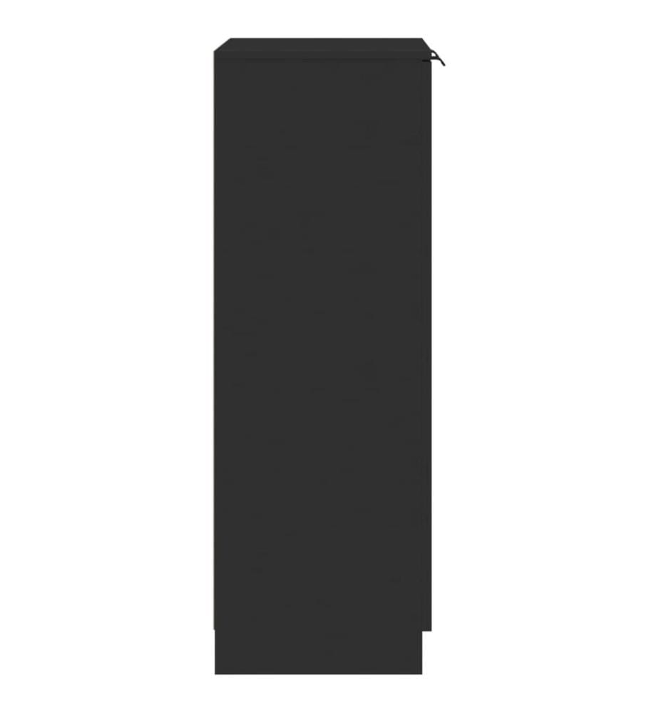 Schuhschrank Schwarz 59x35x100 cm Holzwerkstoff