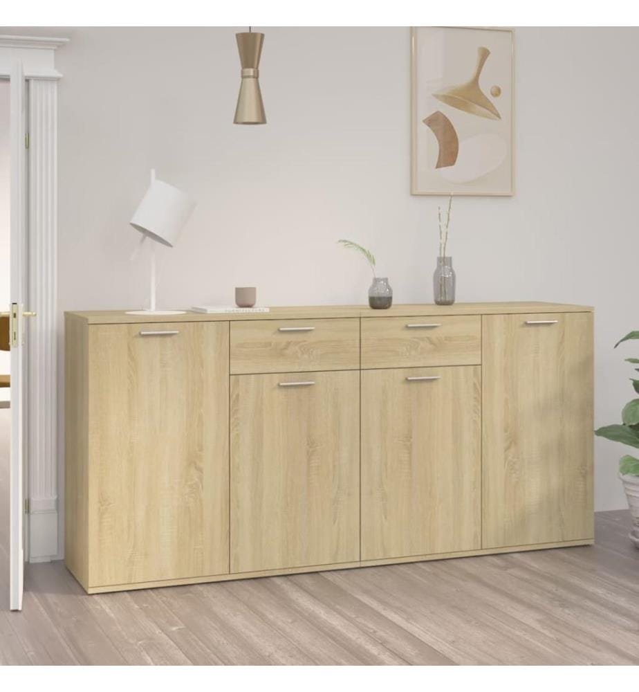 Sideboard Sonoma-Eiche 160x36x75 cm Holzwerkstoff