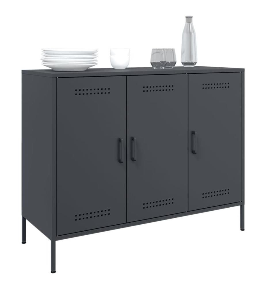 Sideboard Anthrazit 100,5x39x79 cm Stahl