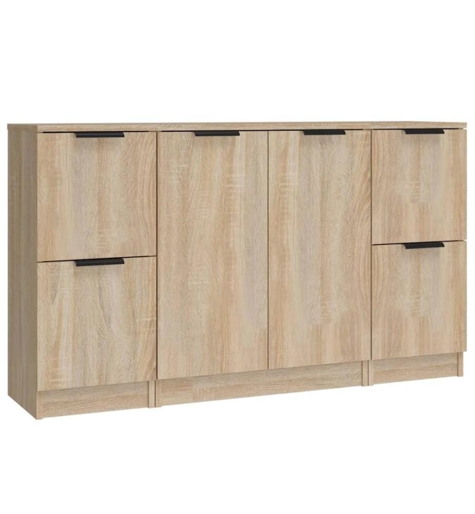 Sideboards 3 Stk. Sonoma-Eiche Holzwerkstoff