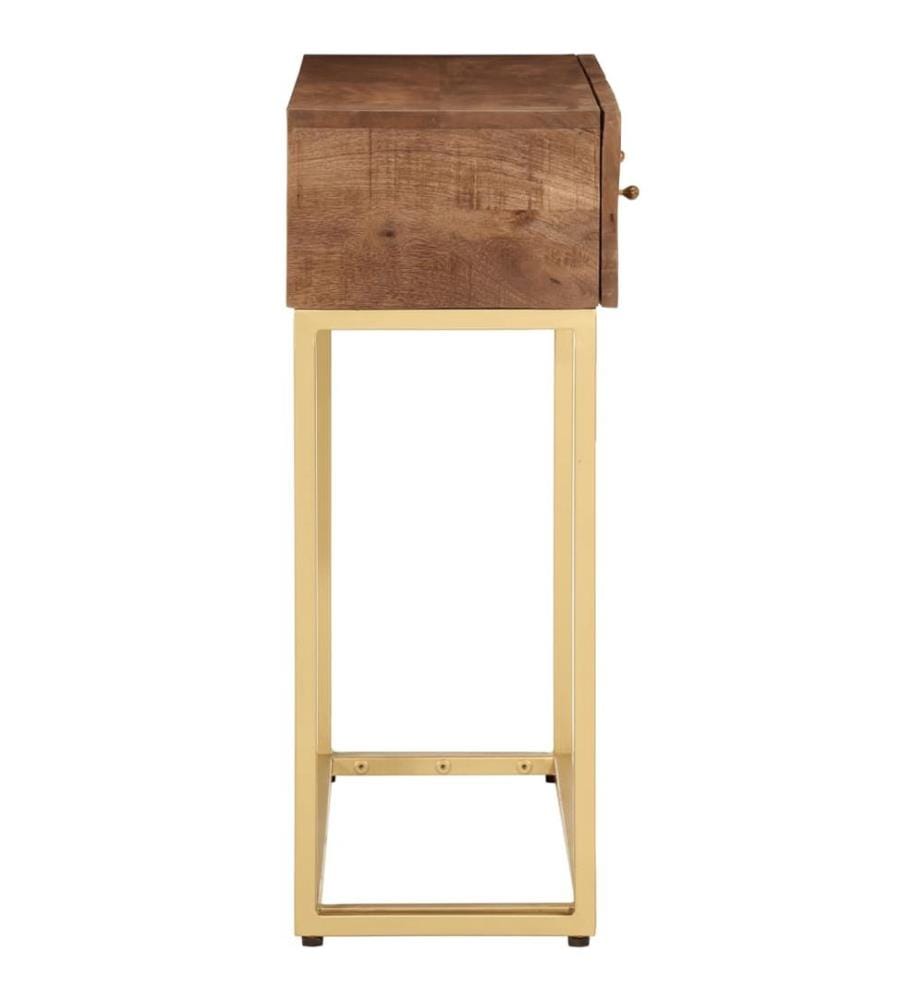 Konsolentisch 90x30x76 cm Massivholz Mango und Eisen