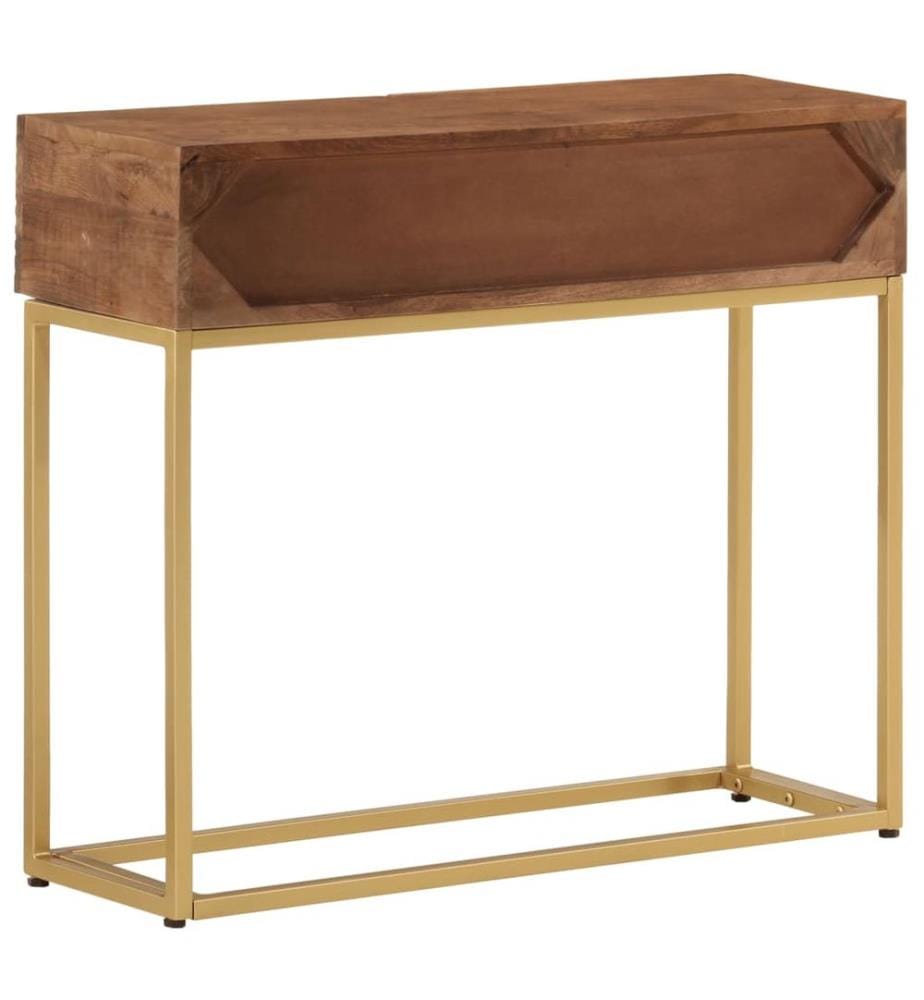 Konsolentisch 90x30x76 cm Massivholz Mango und Eisen