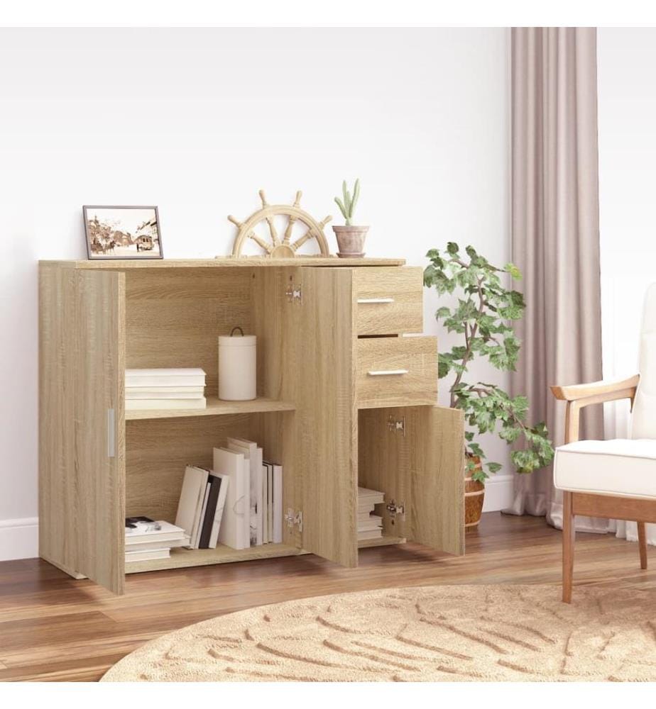Sideboard Sonoma-Eiche 91 x 29,5 x 75 cm Holzwerkstoff