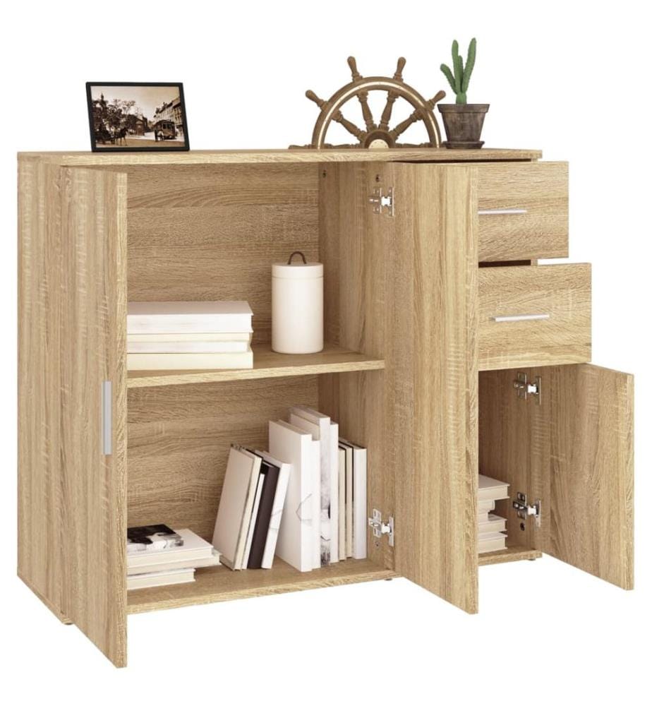 Sideboard Sonoma-Eiche 91 x 29,5 x 75 cm Holzwerkstoff