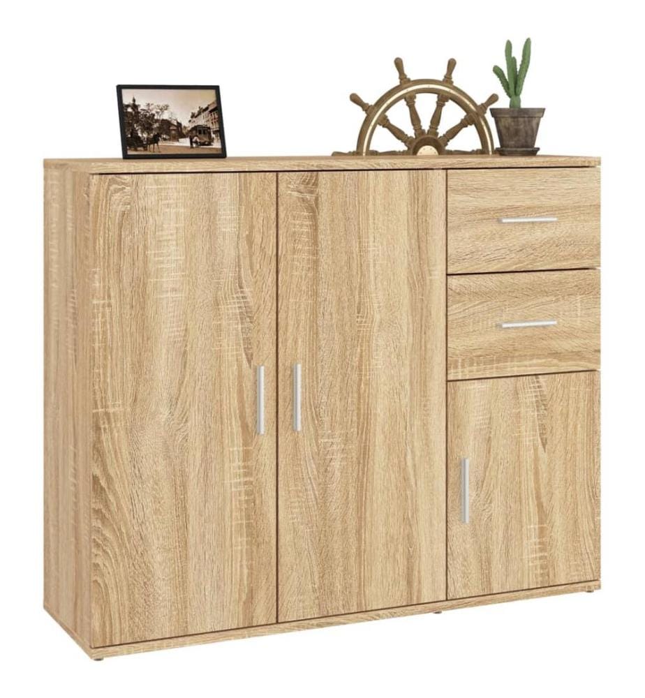 Sideboard Sonoma-Eiche 91 x 29,5 x 75 cm Holzwerkstoff