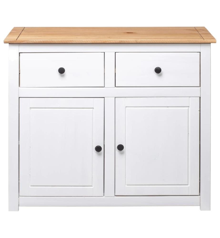 Sideboard Weiss 93x40x80 cm Kiefernholz Panama