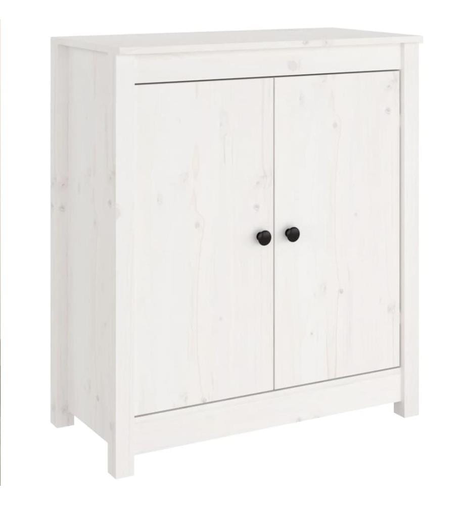 Sideboard Weiss 70x35x80 cm Massivholz Kiefer