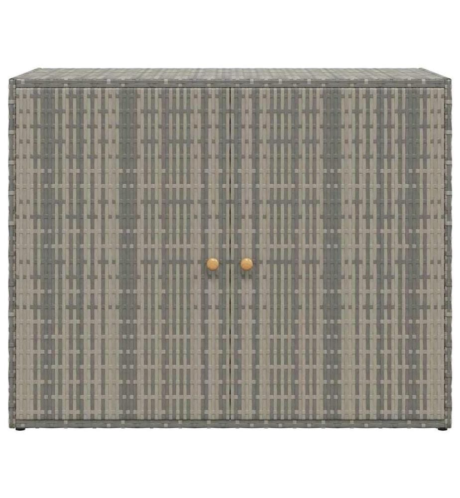 Gartenschrank Grau 100x55,5x80 cm Poly Rattan