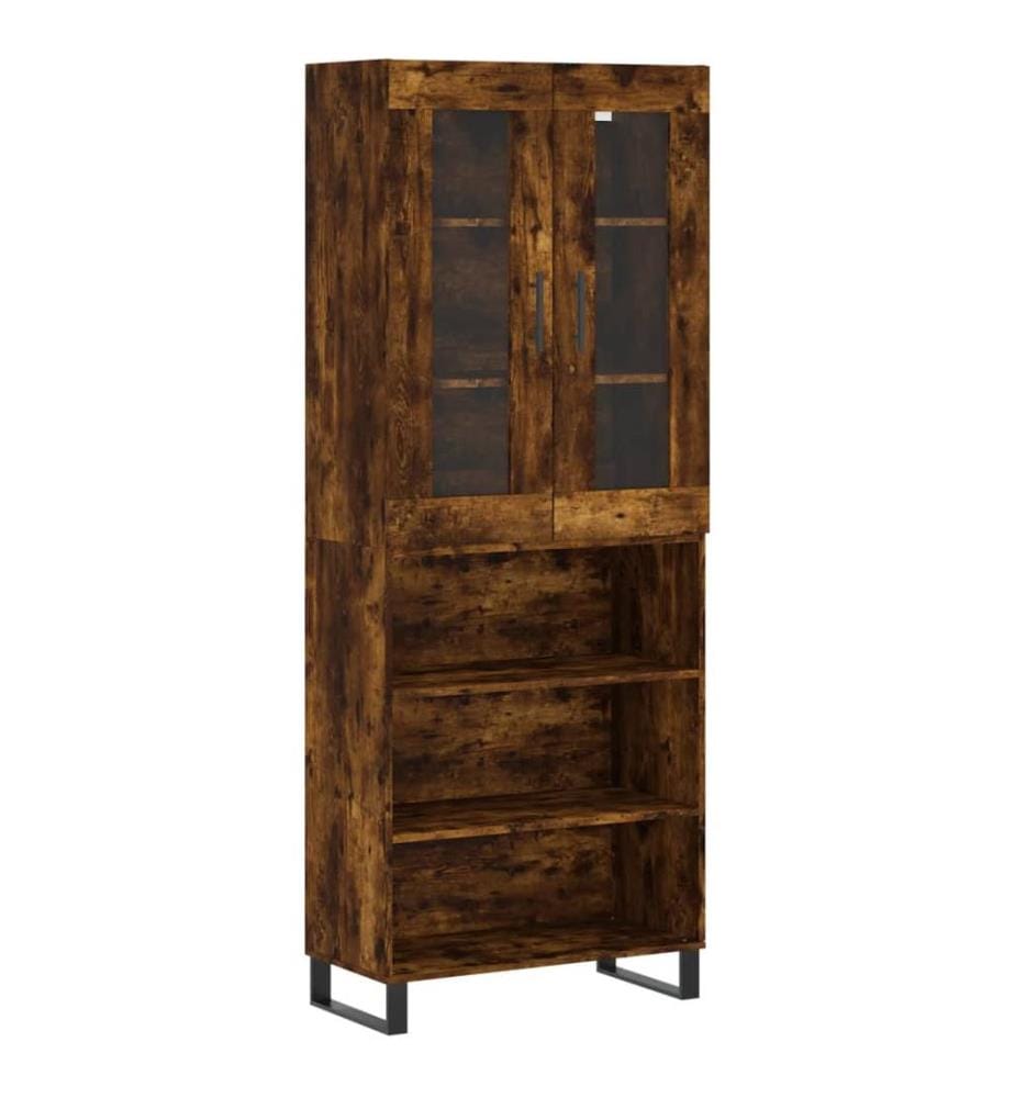 Highboard Räuchereiche 69,5x34x180 cm Holzwerkstoff