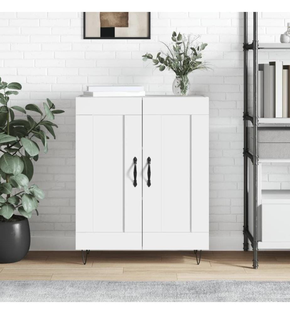 Sideboard Hochglanz-Weiss 69,5x34x90 cm Holzwerkstoff