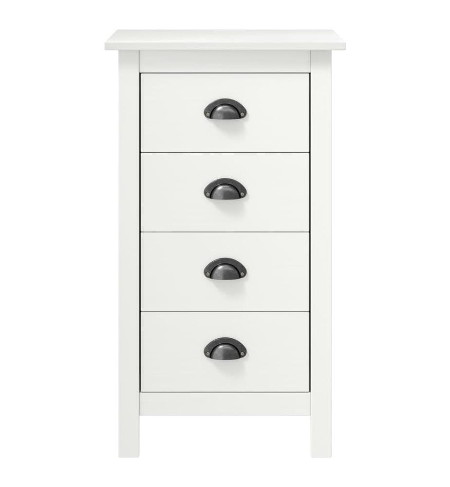 Buffet Hill Blanc 46x35x80 cm Bois de pin solide