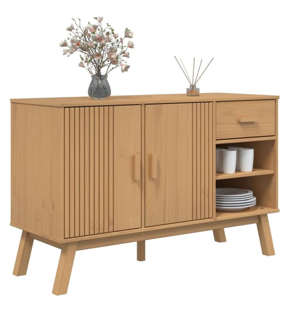 Buffet OLDEN marron 114x43x73,5 cm bois massif de pin