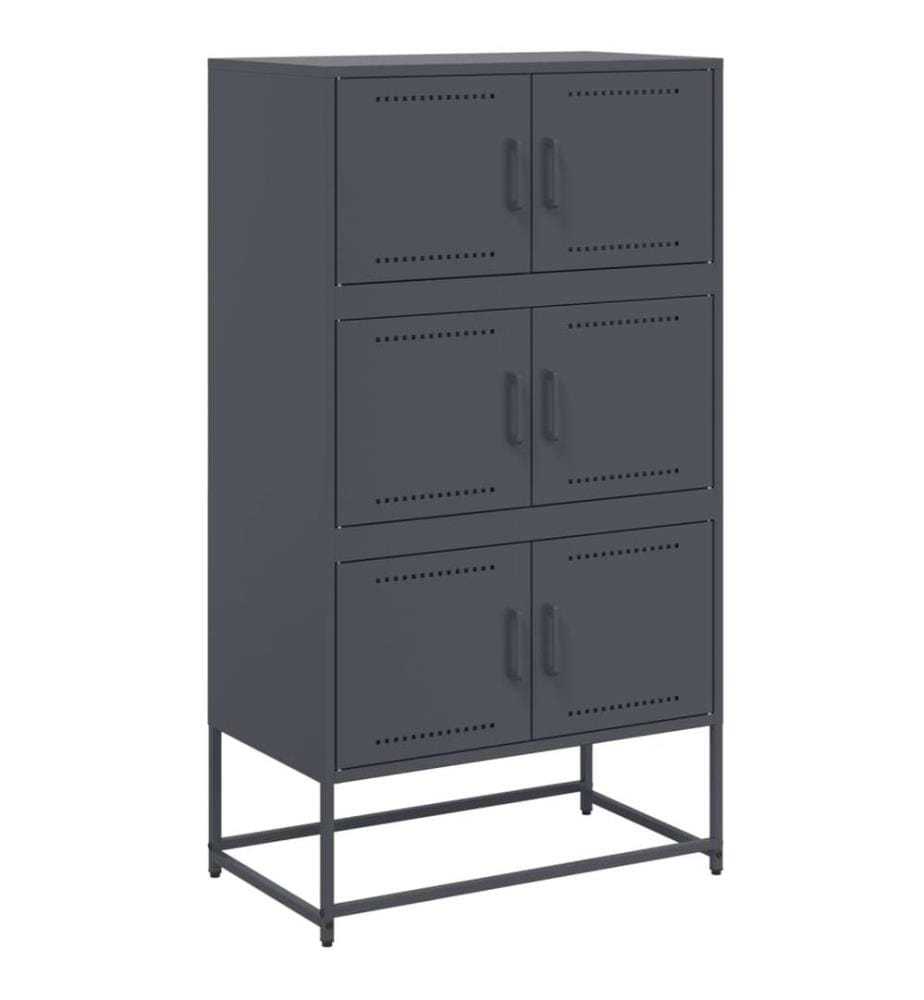 Sideboard Anthrazit 68,5x38,5x123,5 cm Stahl