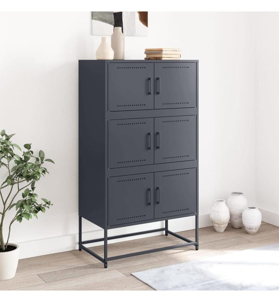 Sideboard Anthrazit 68,5x38,5x123,5 cm Stahl
