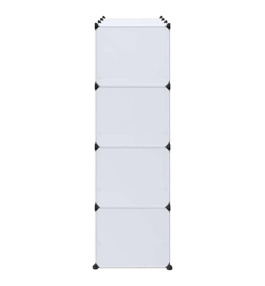 Armoire modulaire 9 compartiments 109x36,5x143 cm blanc