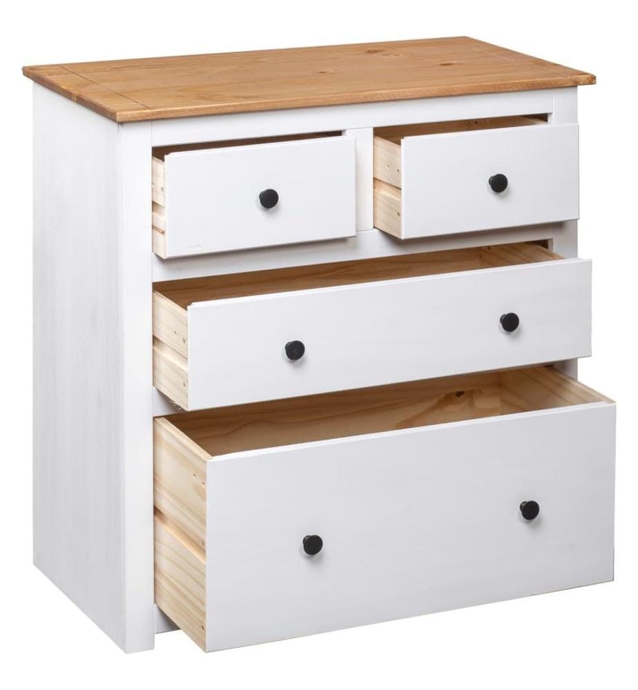 Sideboard Weiss 80x40x83 cm Kiefernholz Panama