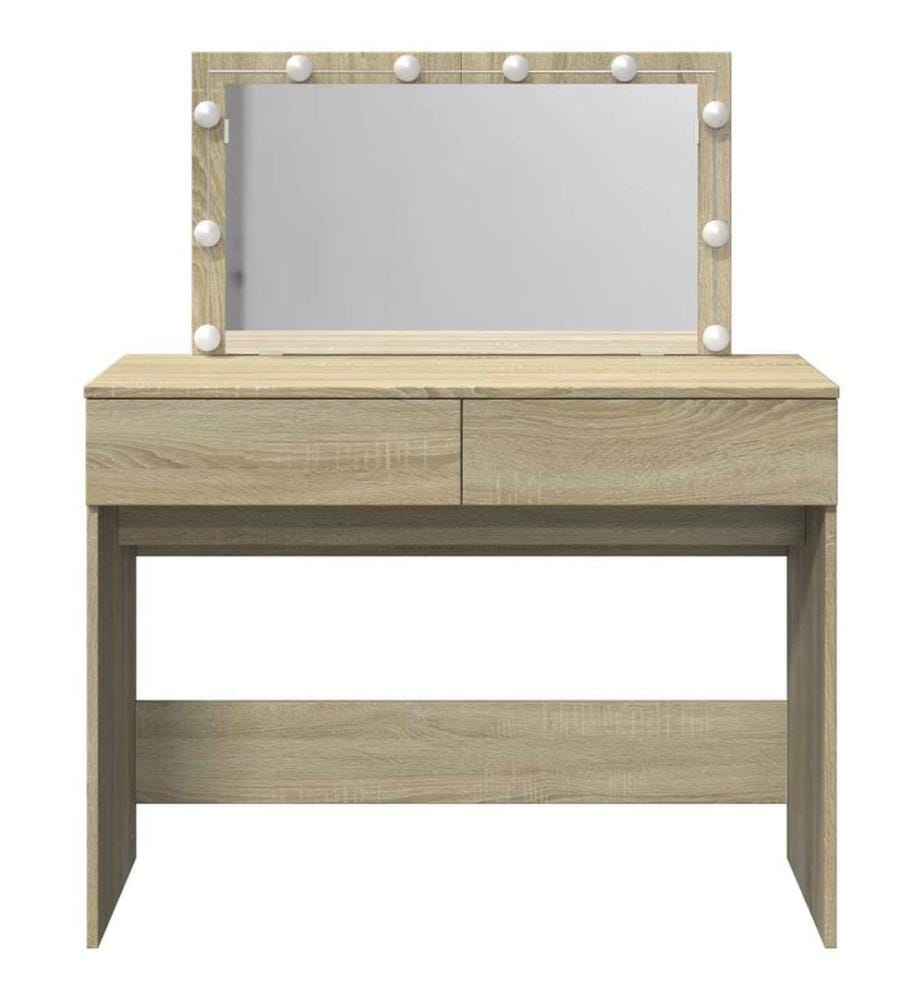 Coiffeuse avec LED chêne sonoma 100x40x120 cm