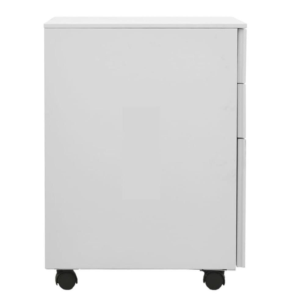 Aktenschrank mit Rollen Hellgrau 39x45x60 cm Stahl