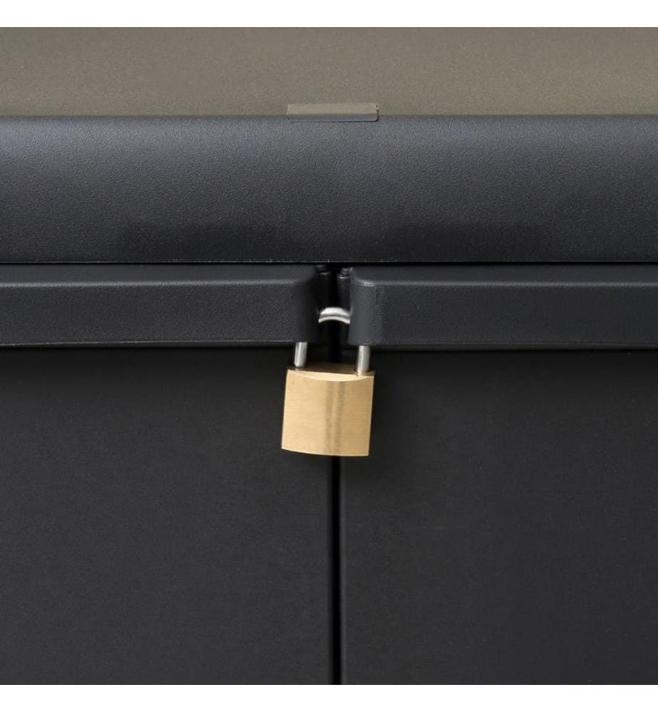 Gartenschrank mit 2 Böden Schwarz