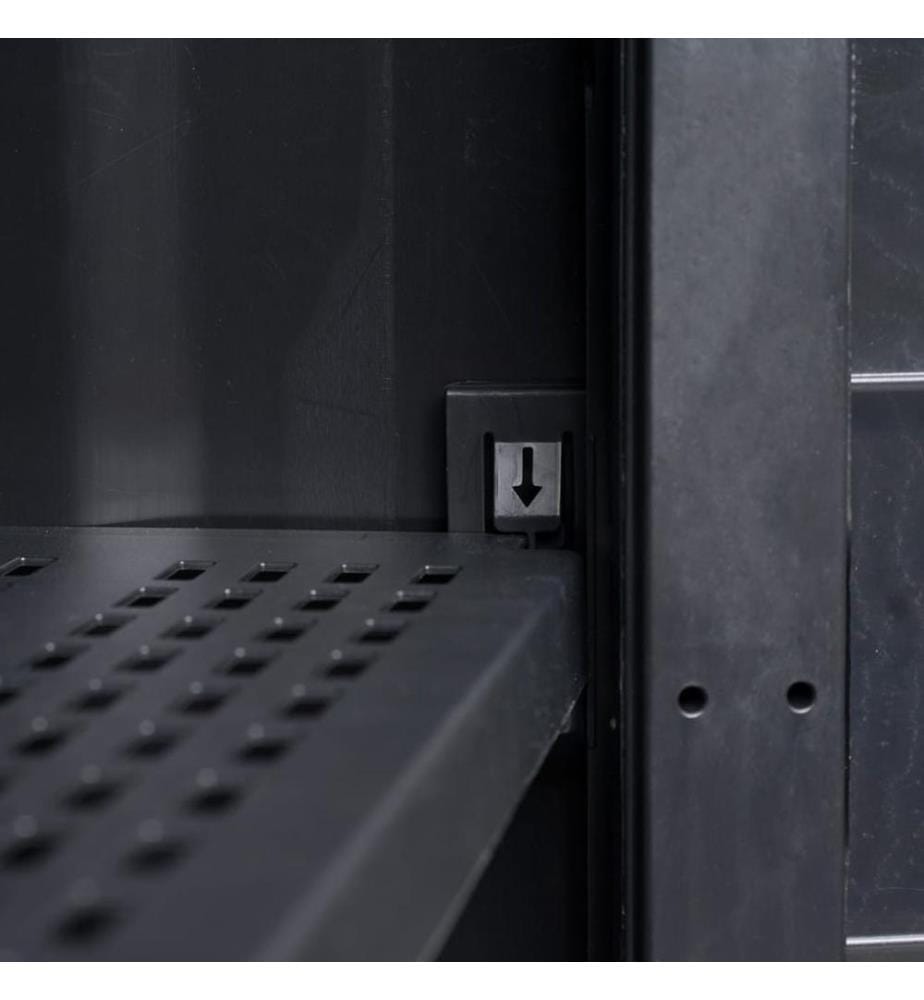 Gartenschrank mit 2 Böden Schwarz