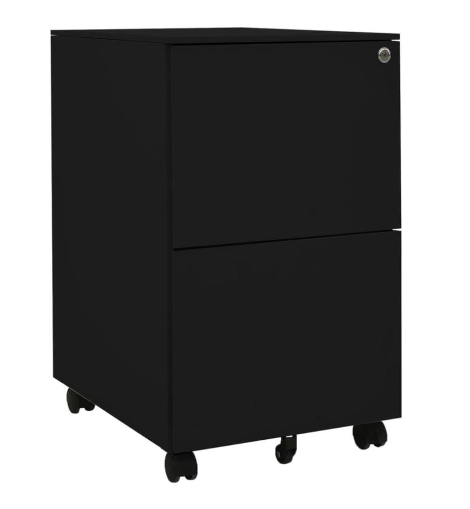 Classeur mobile Noir 39x45x67 cm Acier