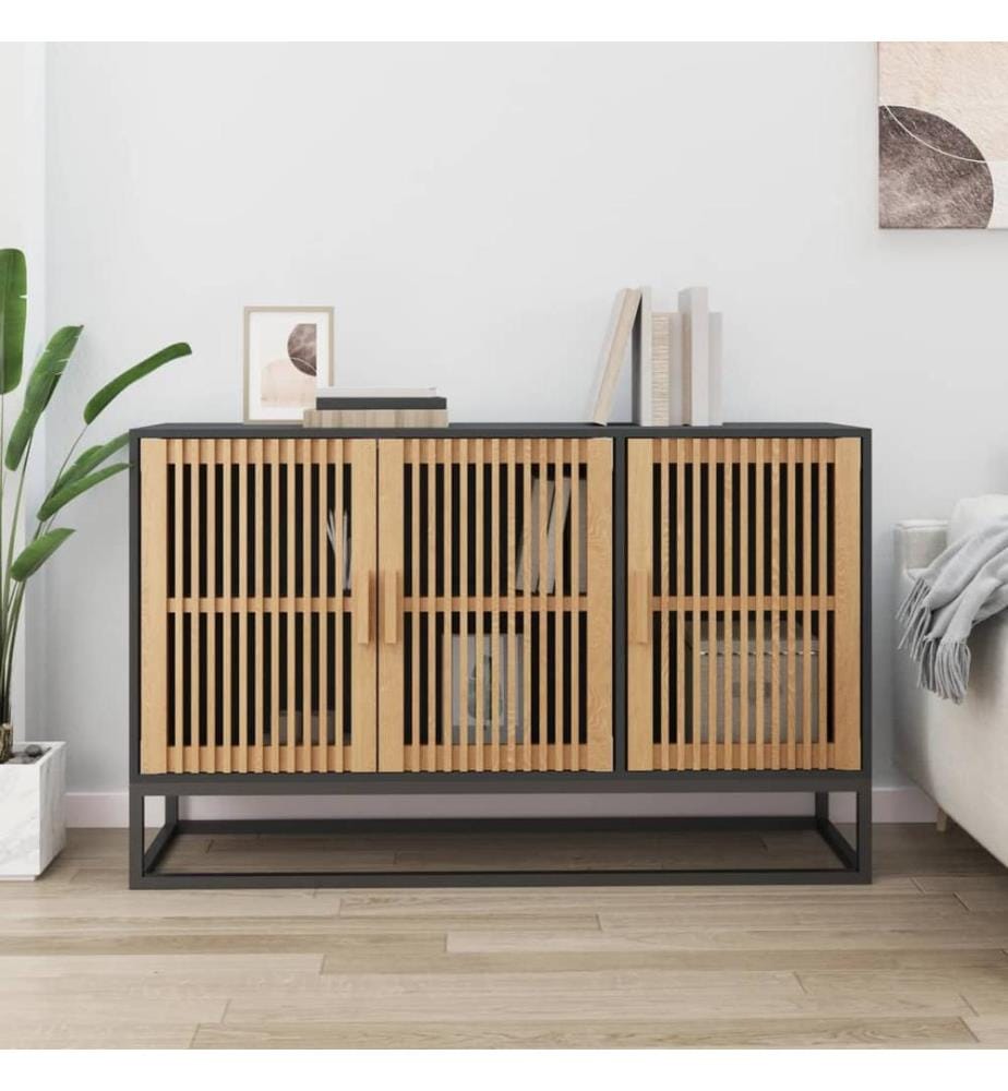 Sideboard Schwarz 105x30x65 cm Holzwerkstoff