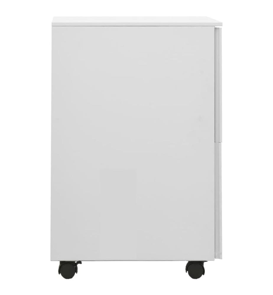 Aktenschrank mit Rollen Hellgrau 39x45x67 cm Stahl