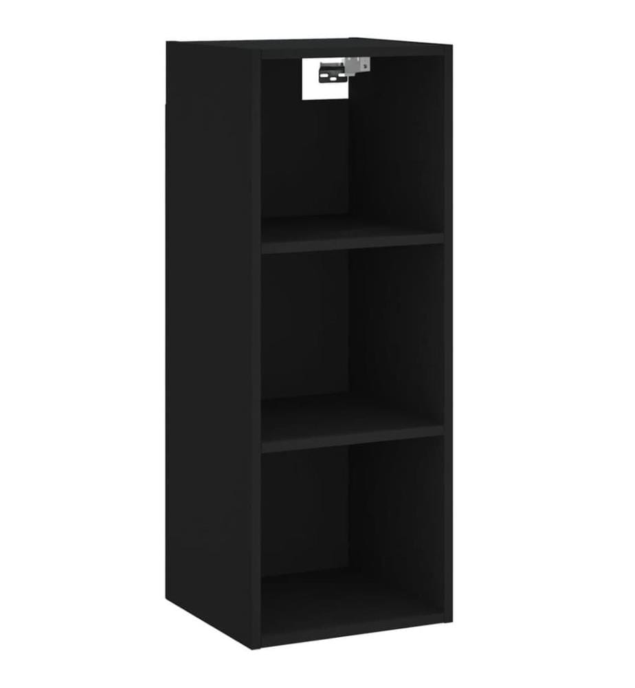 Highboard Schwarz 34,5x34x180 cm Holzwerkstoff