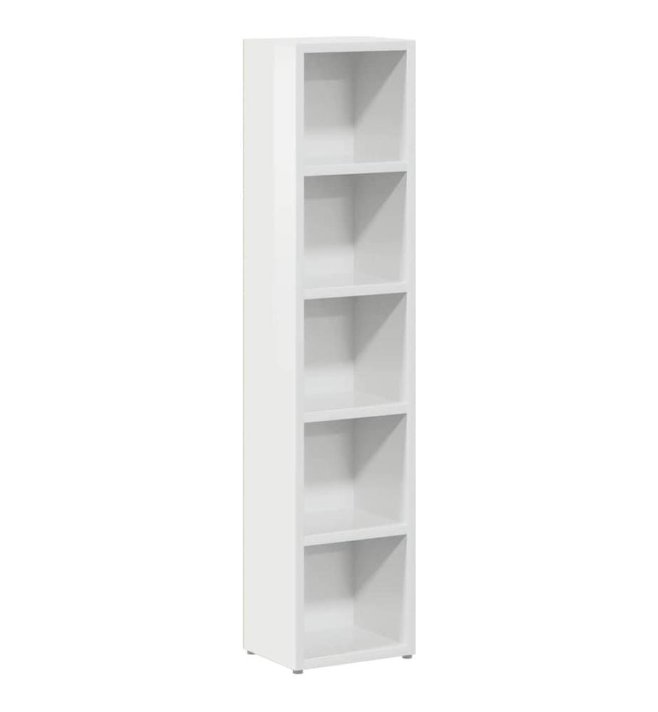 Armoires à CD 2 pcs Blanc brillant 21x16x93,5 cm