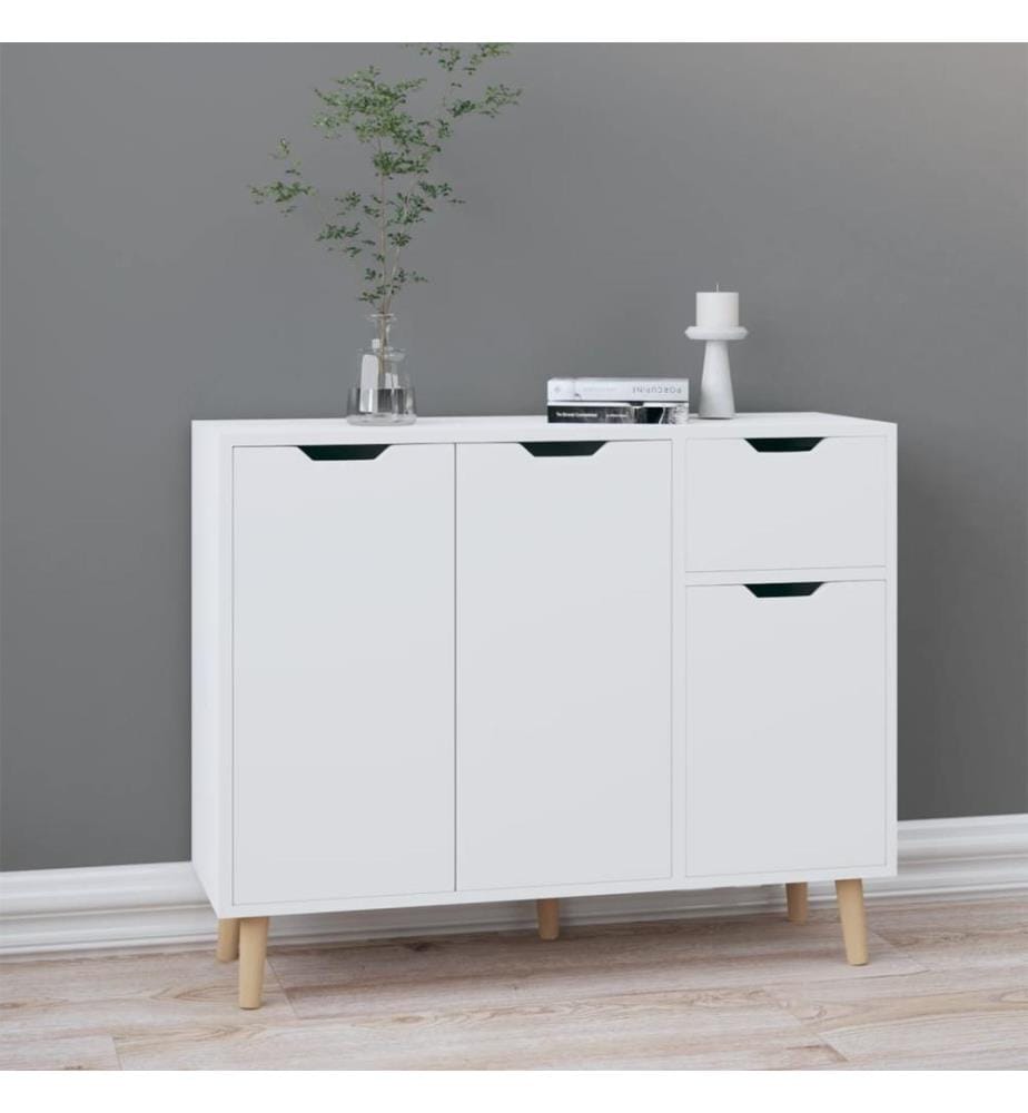 Sideboard Hochglanz-Weiss 90x30x72 cm Holzwerkstoff