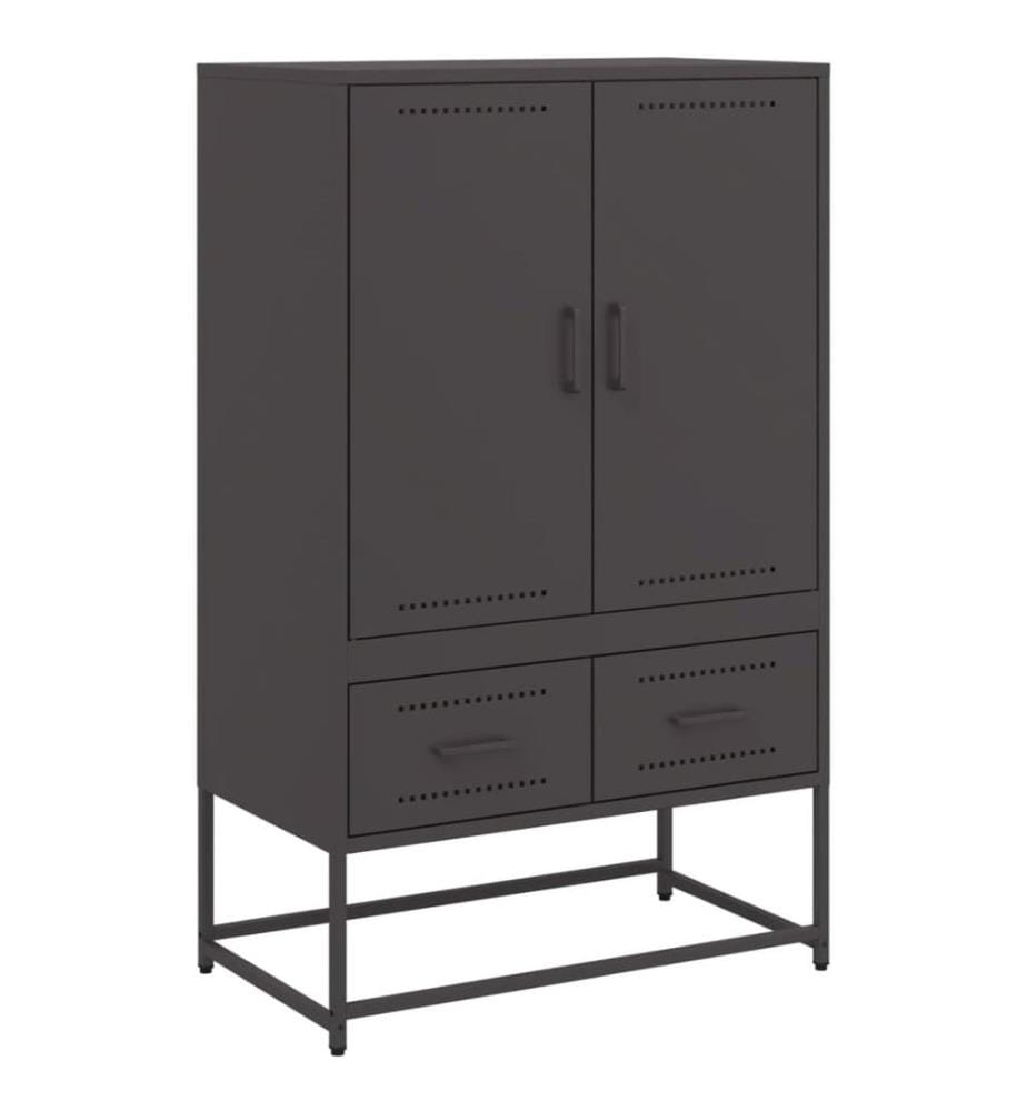 Highboard Schwarz 68x39x111,5 cm Stahl