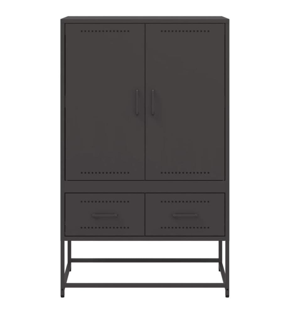 Highboard Schwarz 68x39x111,5 cm Stahl