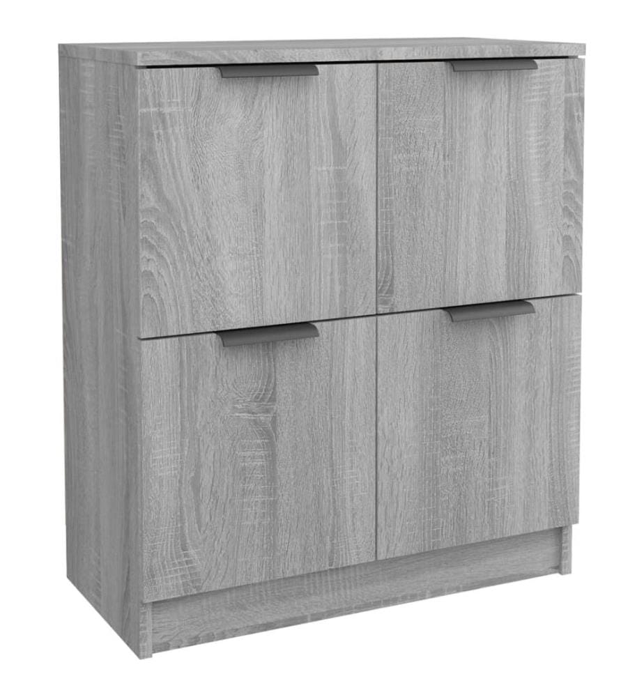 Sideboards 2 Stk. Grau Sonoma 60x30x70 cm Holzwerkstoff