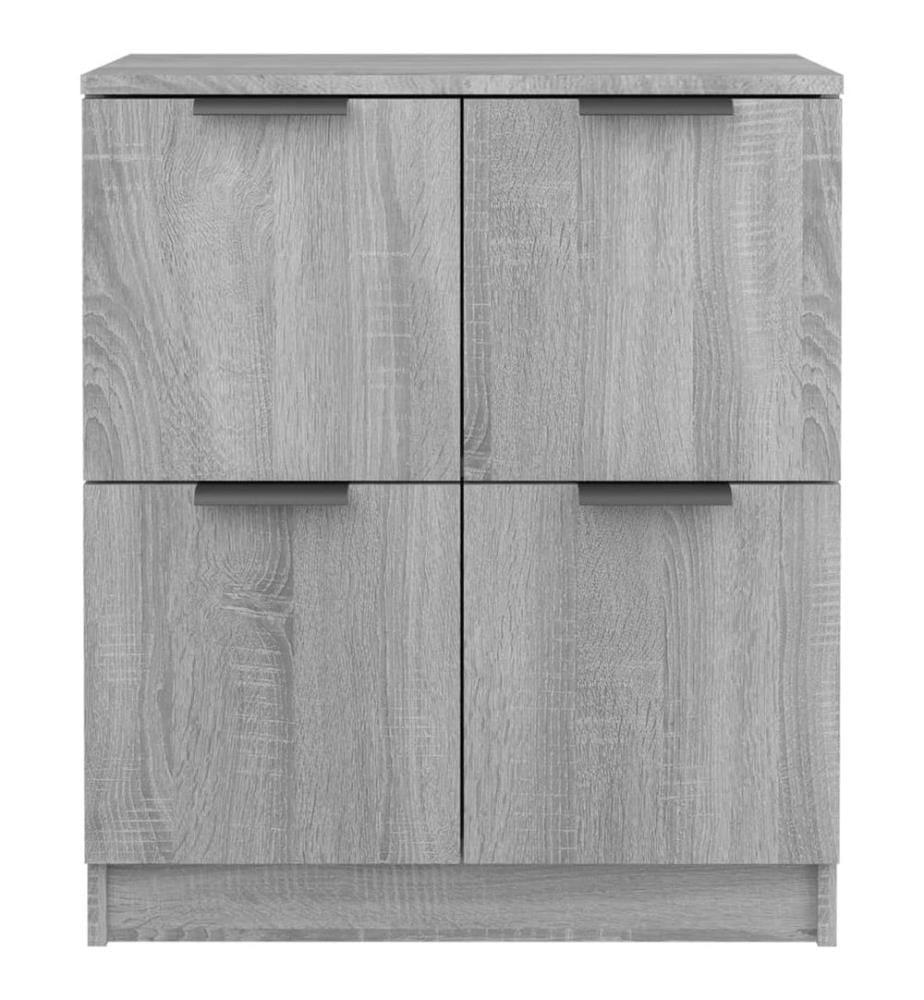 Sideboards 2 Stk. Grau Sonoma 60x30x70 cm Holzwerkstoff