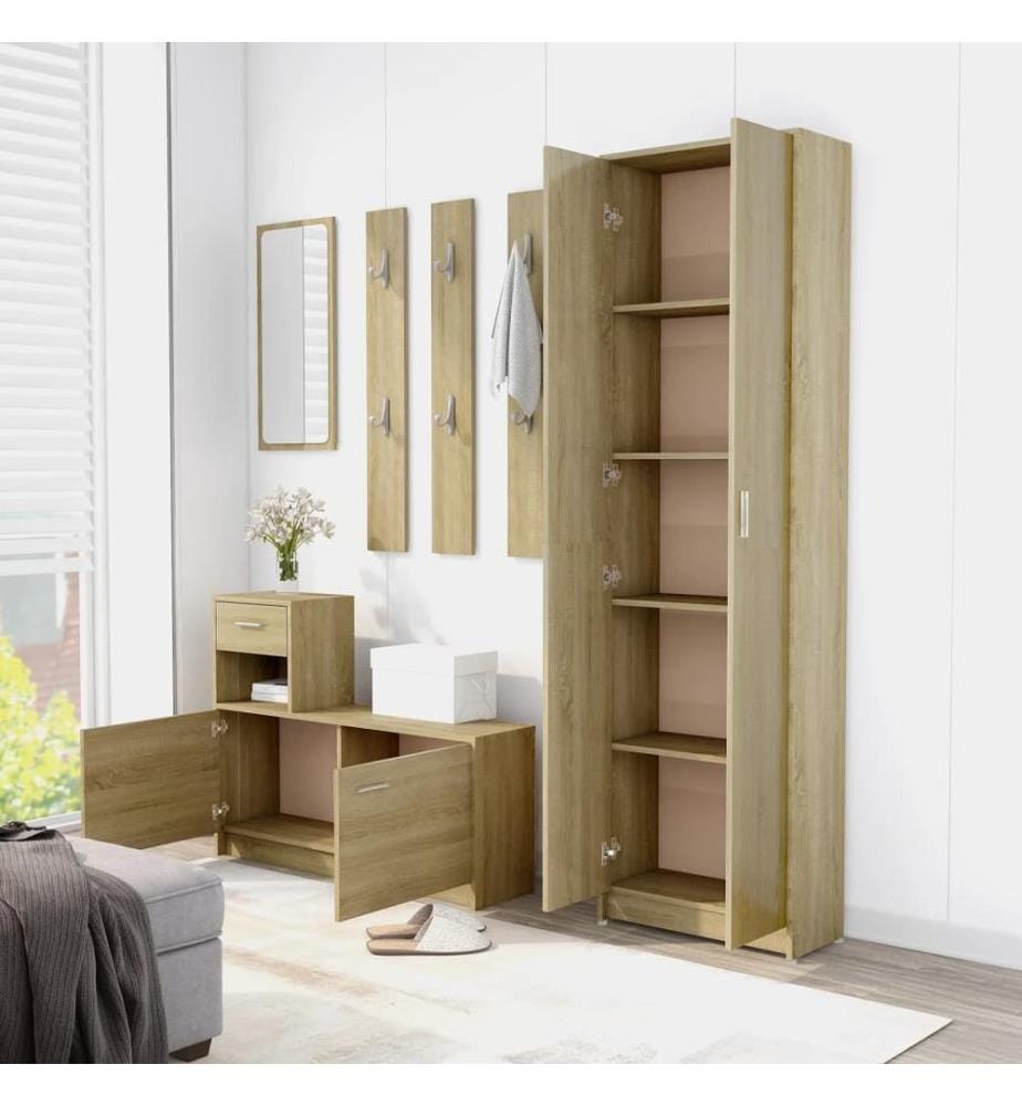 Garderobenschrank Sonoma-Eiche 55x25x189 cm Holzwerkstoff