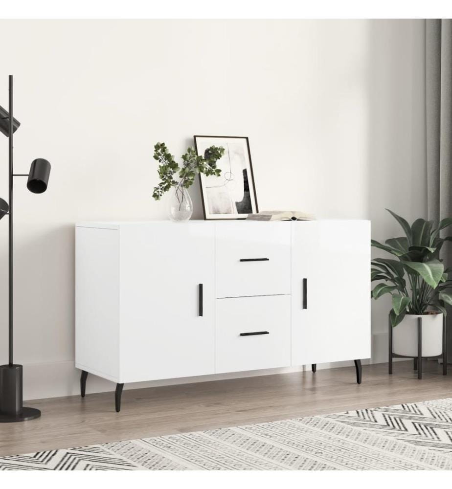 Sideboard Hochglanz-Weiss 100x36x60 cm Holzwerkstoff