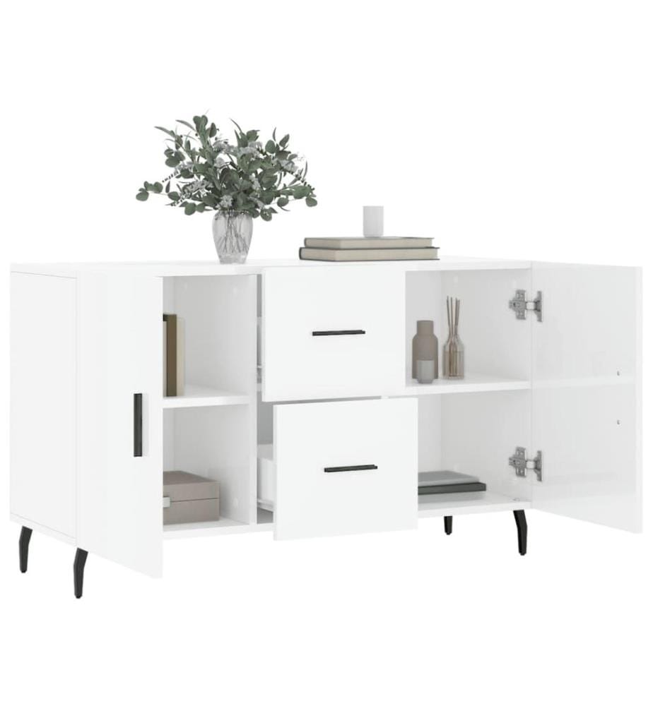 Sideboard Hochglanz-Weiss 100x36x60 cm Holzwerkstoff